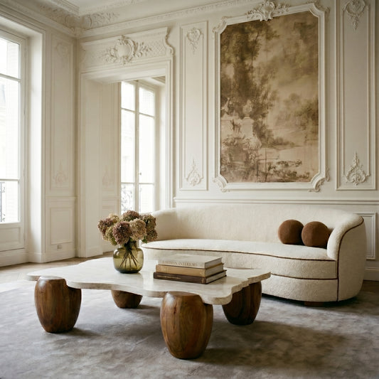 CALDER Travertine Coffee Table