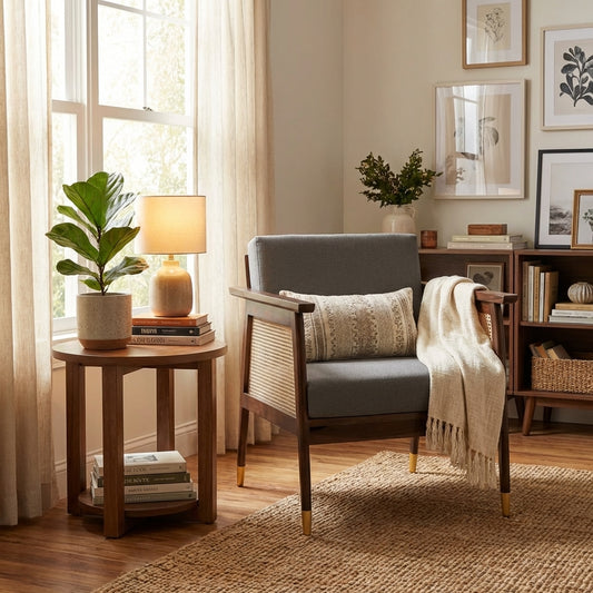 ELARO Cane Arm Chair