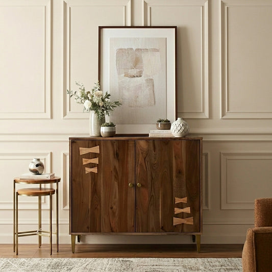 Liora Bow Inlay Side Board– Double Door