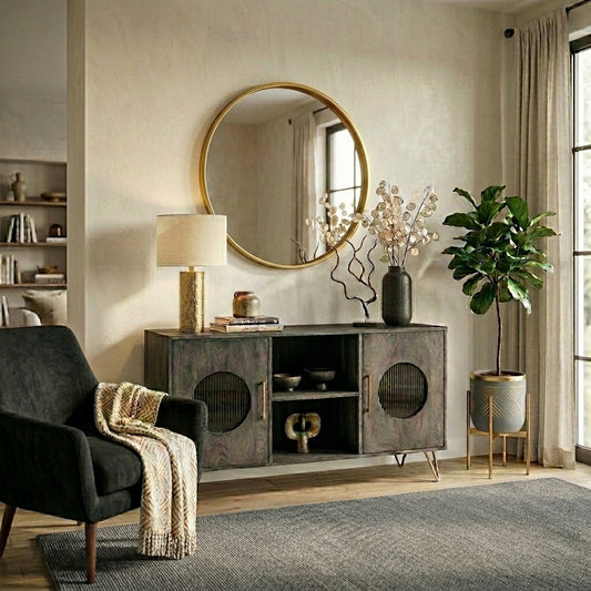 Cirello Circular Fluted-Glass Sideboard