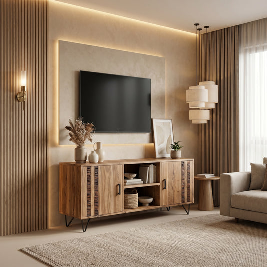 Arovan Bark-Inlay TV Cabinet