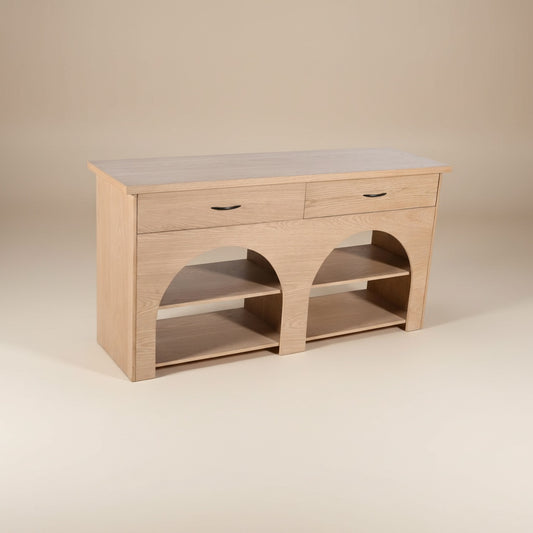Arcvale Dual-Arch Storage Console Table