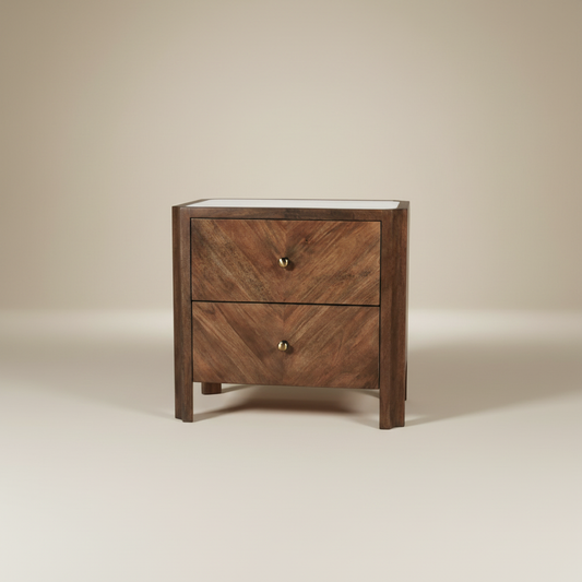 Varq stone veneer Bedside Table