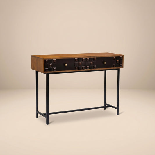 Orvani Geometric Luxe Console Table