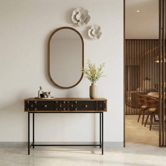 Orvani Geometric Luxe Console Table