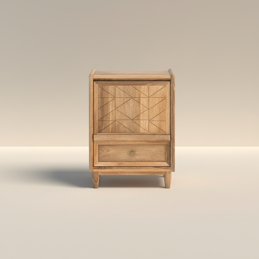 Zerik Geo-Panel Bedside Table