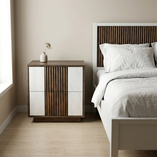Virel Axis Dual Panel  Bedside Table