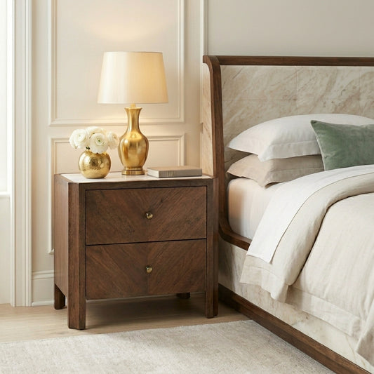 Varq stone veneer  Bedside Table