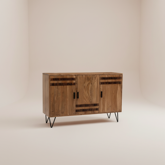Arovan Bark-Inlay Three Door Sideboard
