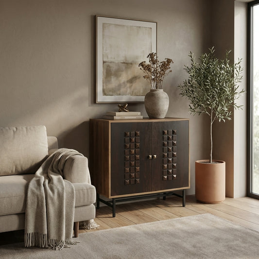Orvani Diamond-Face Two Door Sideboard