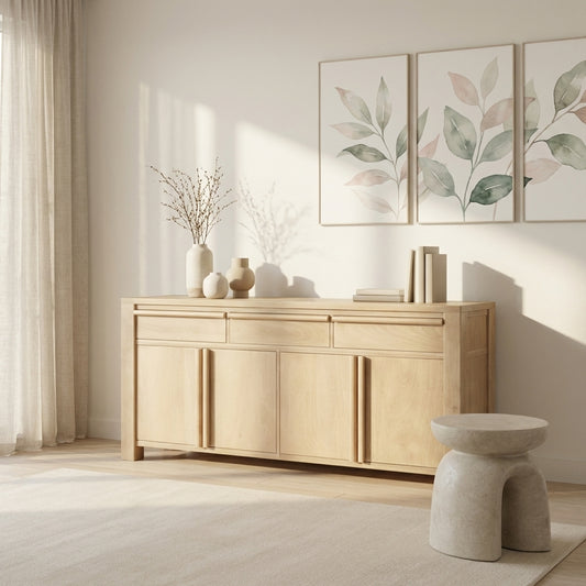 Cylora Grid Four Door Sideboard