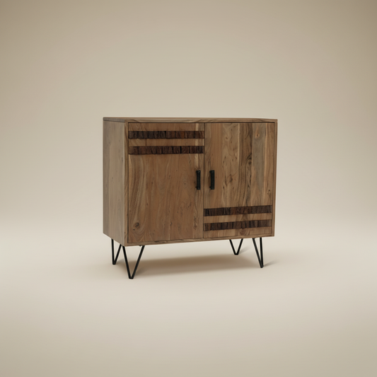 Arovan Bark-Inlay Two Door Sideboard