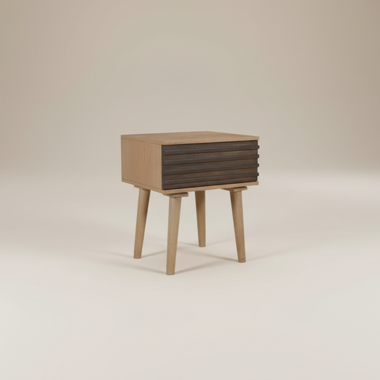 Ruvo Fluted Drawer Bedside Table