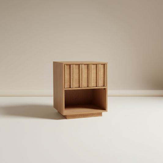 Virel Fluted Frame Bedside Table