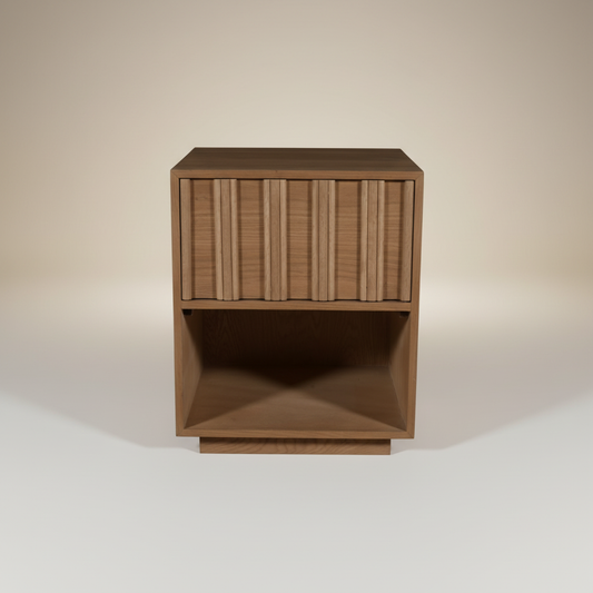 Virel Fluted Frame Bedside Table