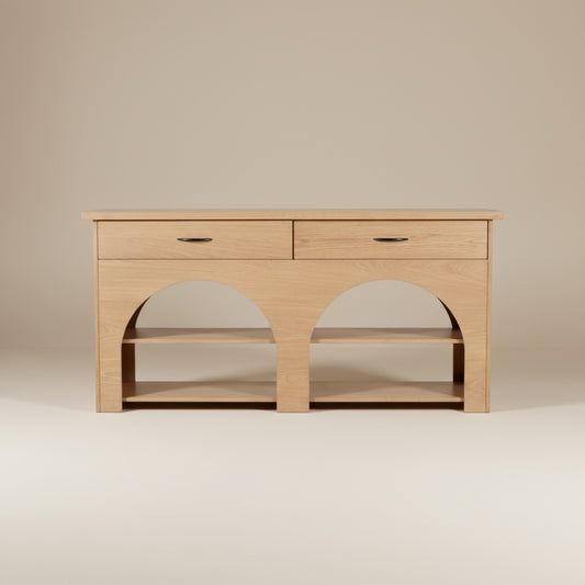 Arcvale Dual-Arch Storage Console Table