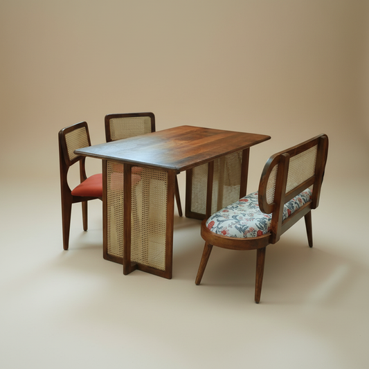 Ravello Arc Cane Dining Set